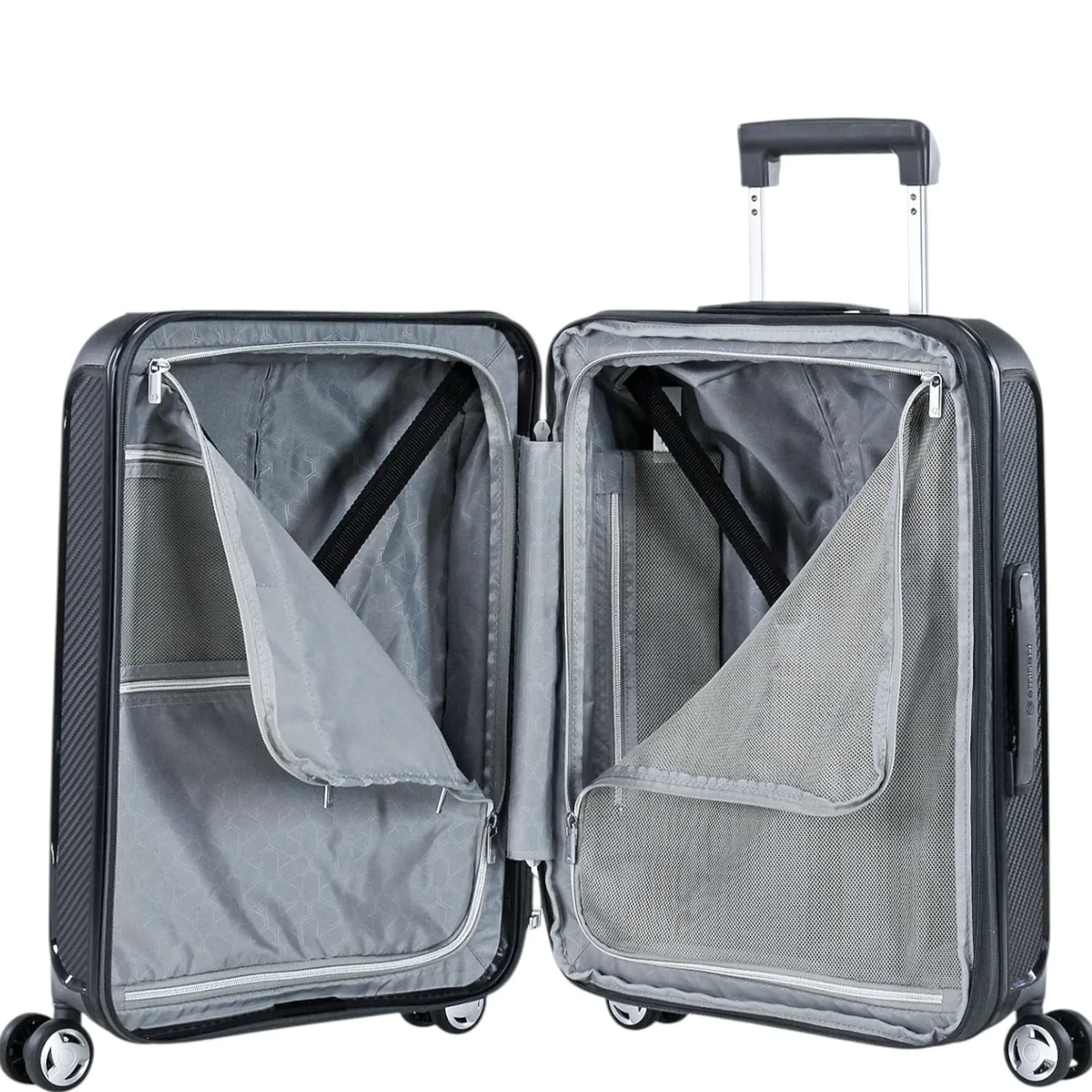 AEGIS - 4-Rollen-Kabinentrolley 55 cm erw. (midnight black)