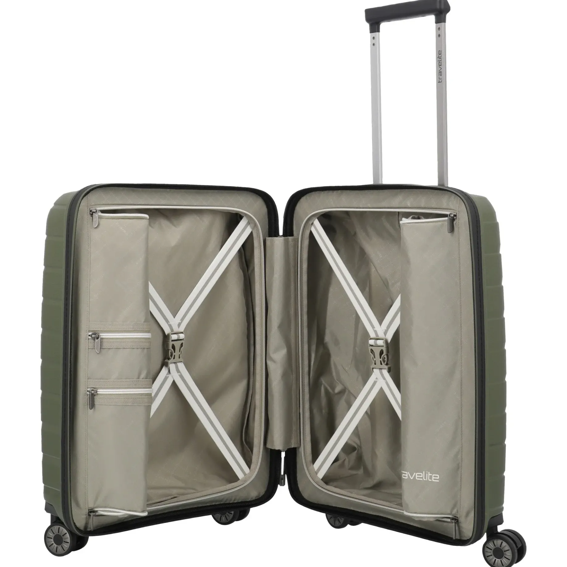 Air Base - 4-Rollen-Kabinentrolley mit Vortasche S 55 cm (olive)