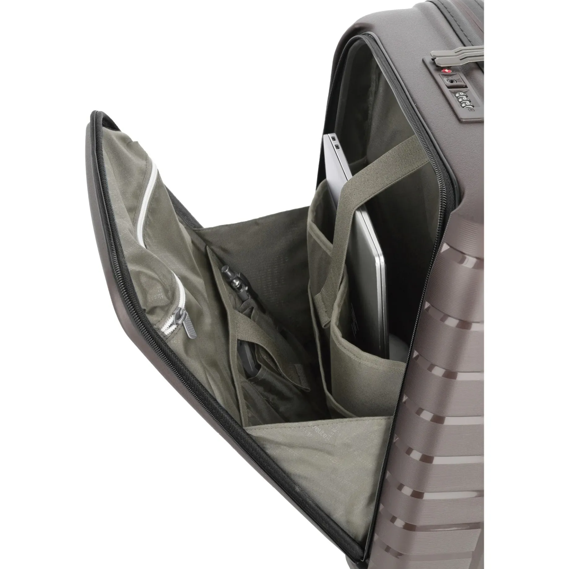 Air Base - 4-Rollen-Kabinentrolley mit Vortasche S 55 cm (coffee)
