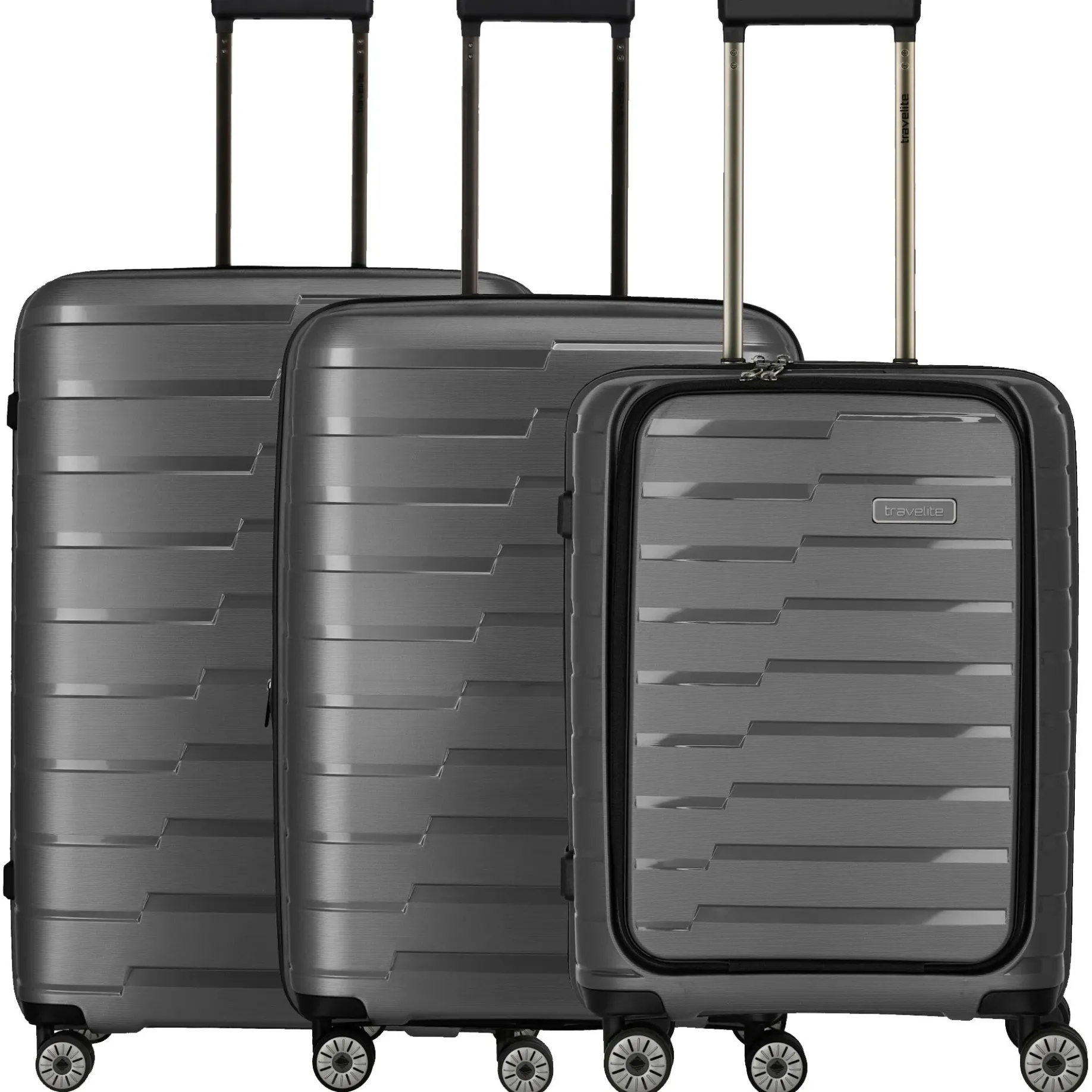 Air Base - 4-Rollen-Trolley Set 3tlg. L/M/S Vortasche (anthracite)