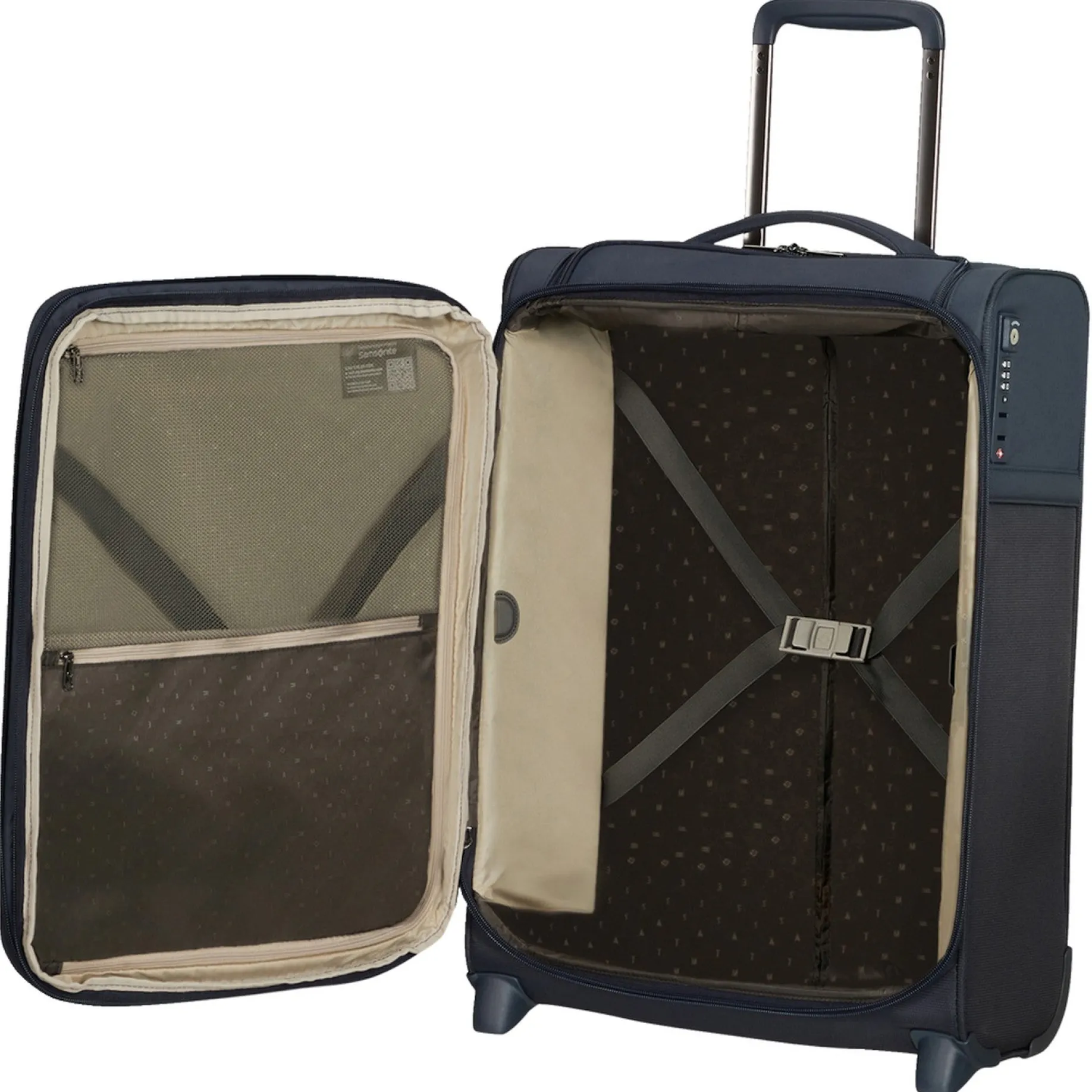 Airea Upright - 2-Rollen-Kabinentrolley 55 cm (Toppocket) erw. (dark blue)