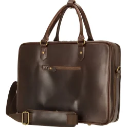 Albert - Aktentasche XL 41 cm (brown/blue)