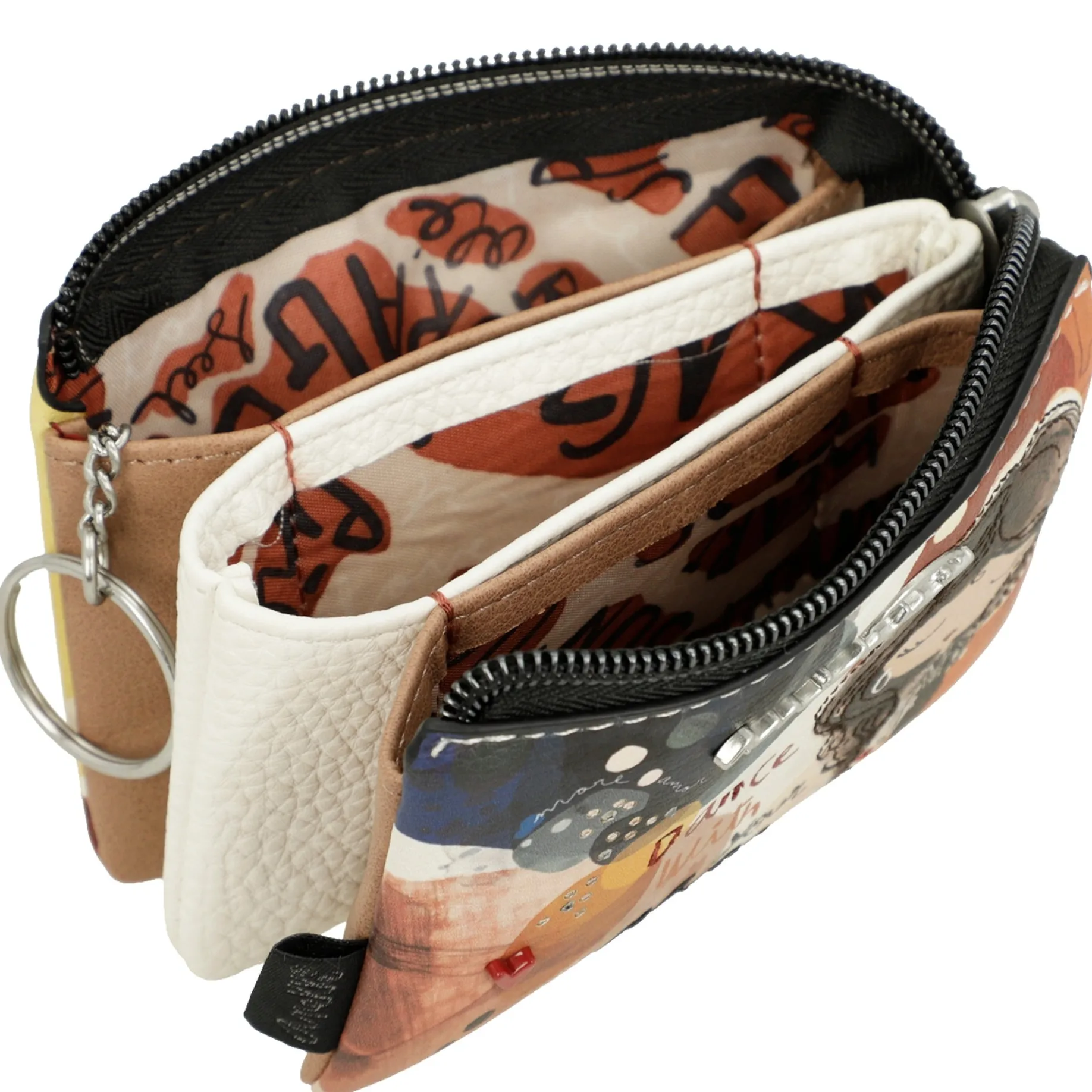 Alma - Geldbörse mit Schlüsselring 12 cm (multicolor)