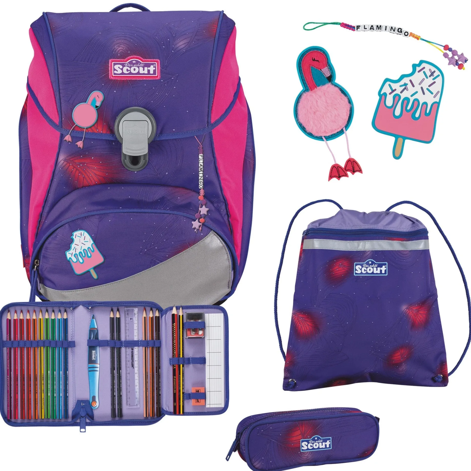 Alpha DIN - Schulranzen Set 4 tlg. (Summer)