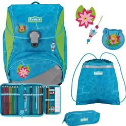 Alpha DIN - Schulranzen Set 4 tlg. (Water Lily)