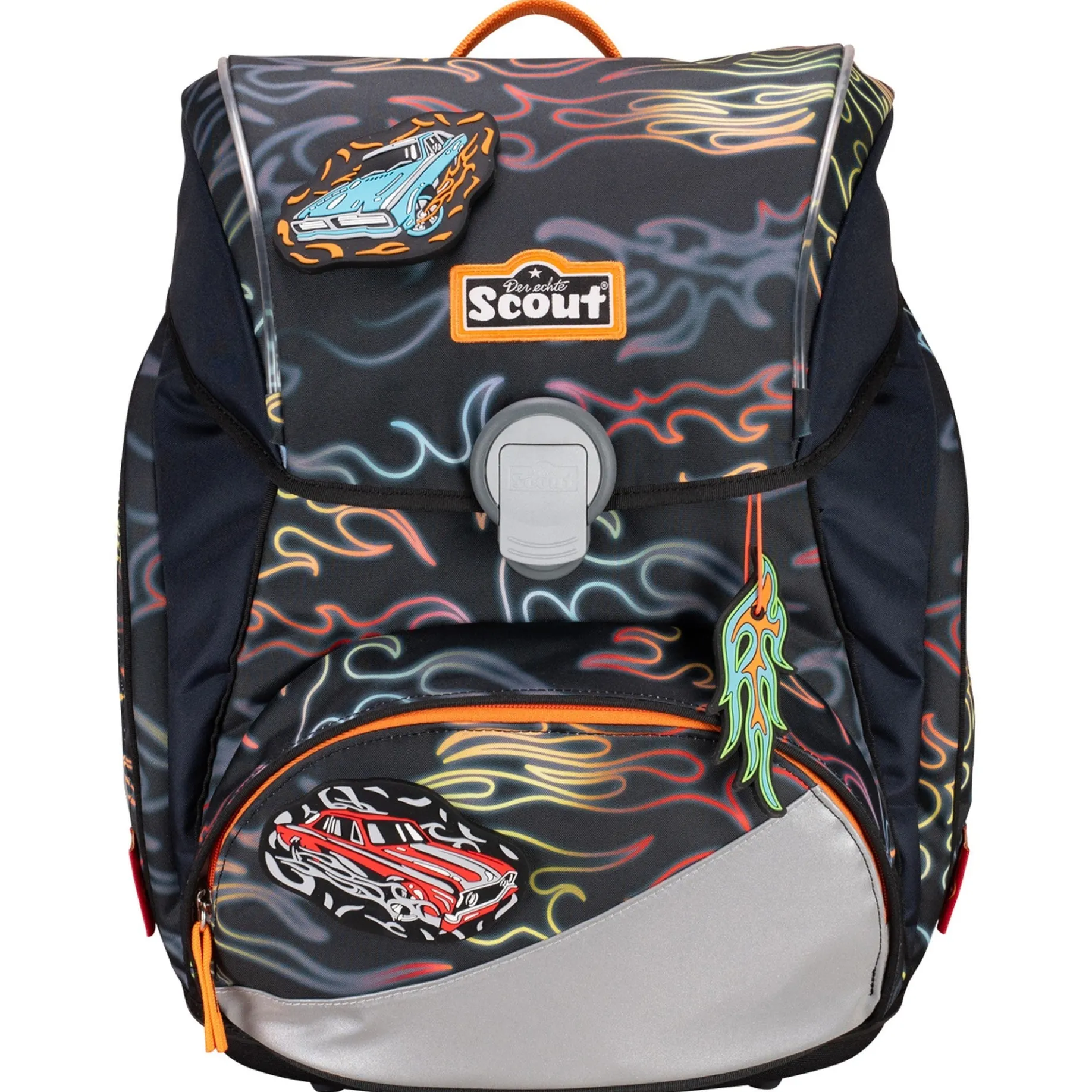 Alpha Exklusiv Safety Light - Schulranzen Set 5tlg. (Flames)