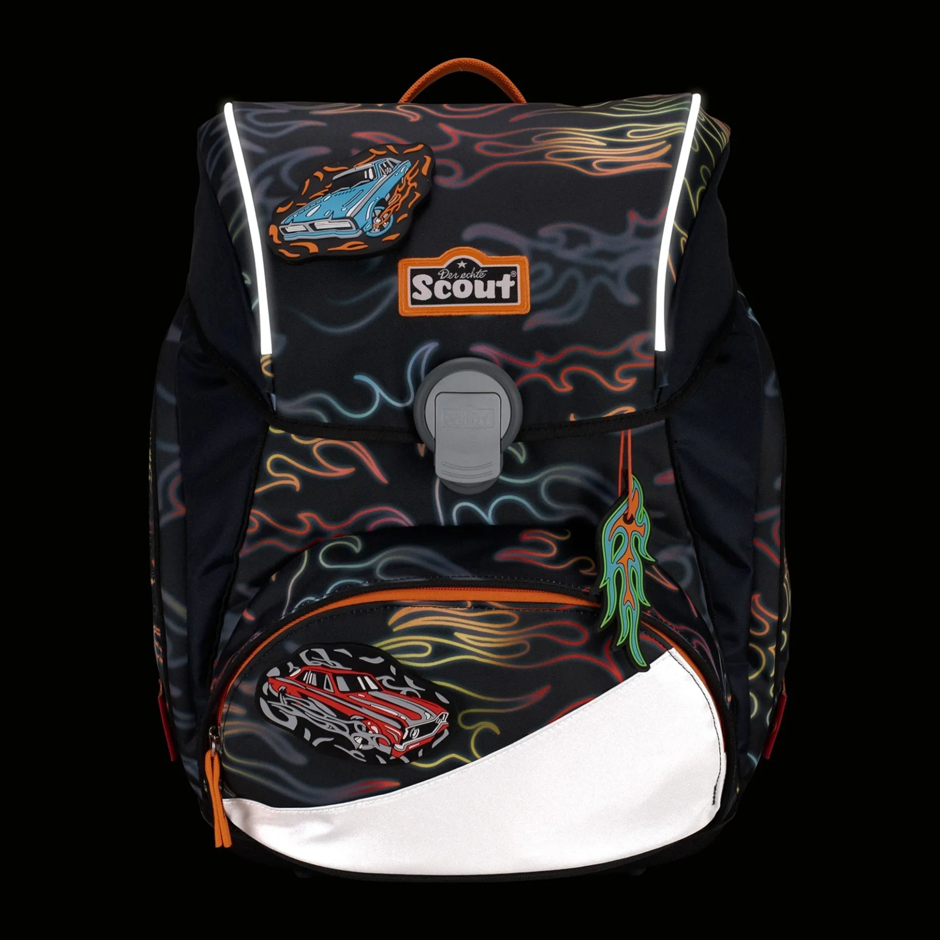 Alpha Exklusiv Safety Light - Schulranzen Set 5tlg. (Flames)