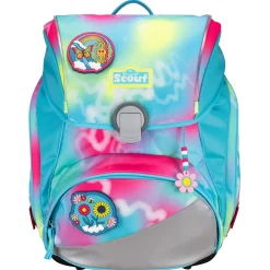 Alpha Exklusiv Safety Light - Schulranzen Set 5tlg. (Happy Rainbow)