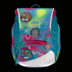 Alpha Exklusiv Safety Light - Schulranzen Set 5tlg. (Happy Rainbow)
