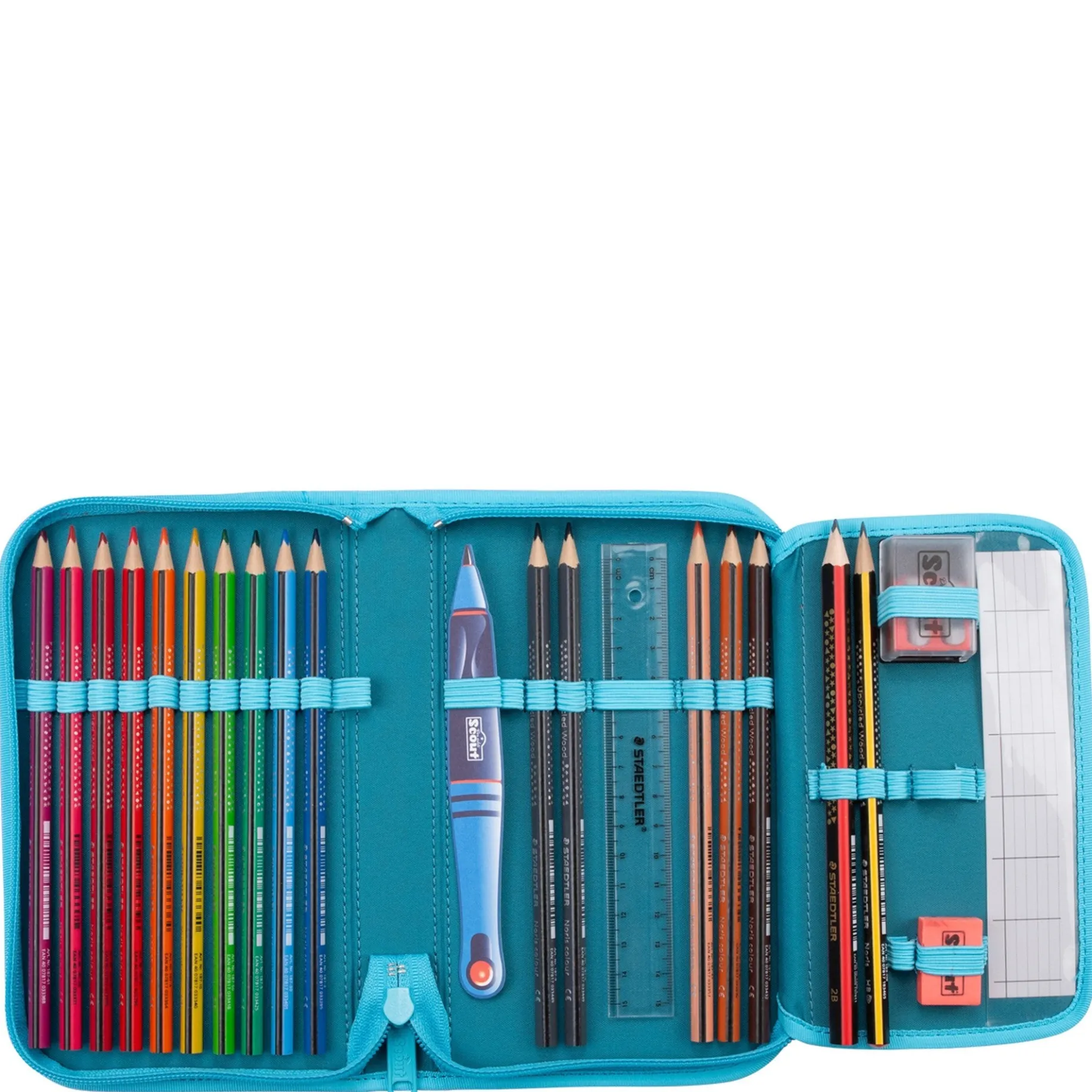 Alpha Exklusiv Safety Light - Schulranzen Set 5tlg. (Happy Rainbow)