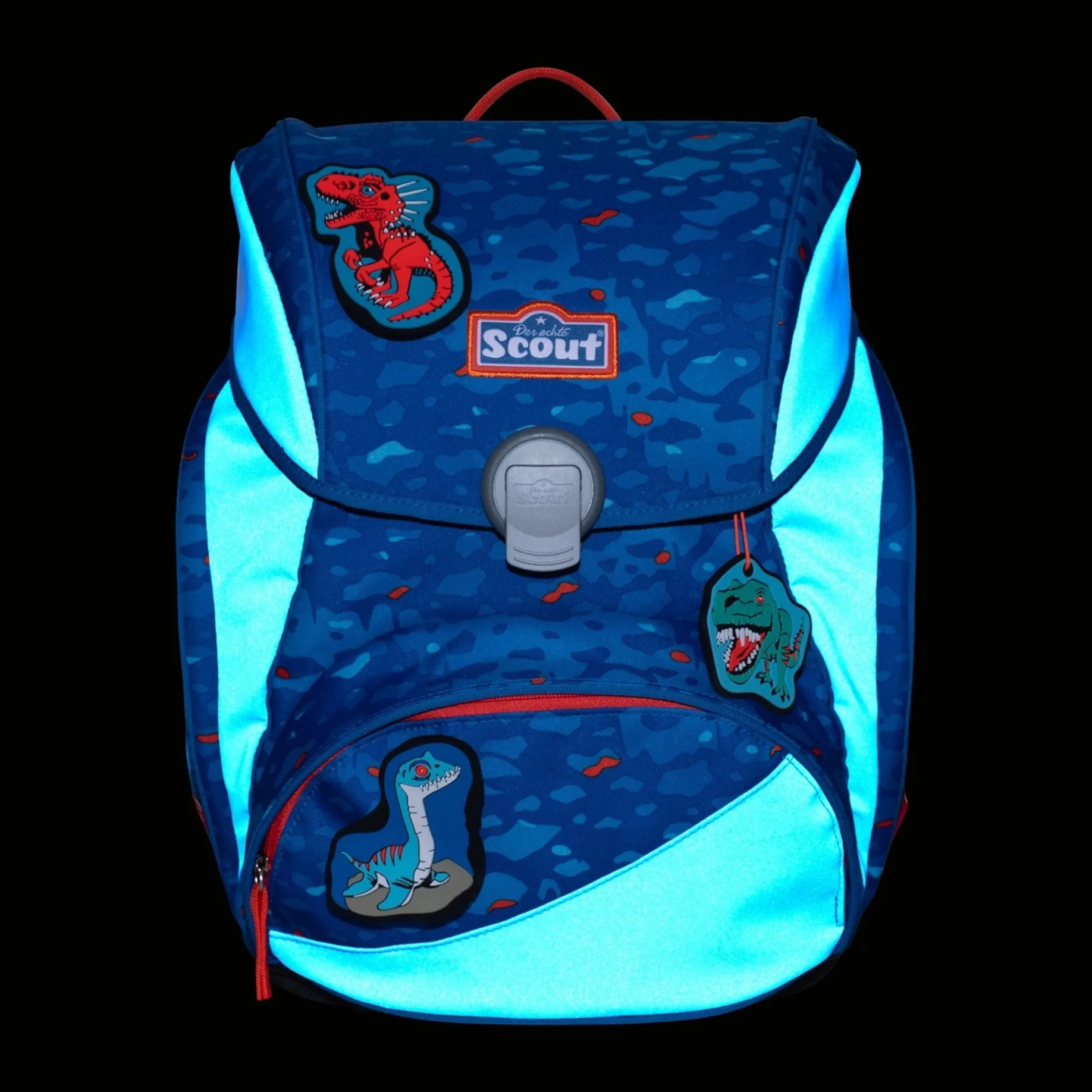 Alpha Exklusiv Superflash - Schulranzen Set 4tlg. (Blue Dino)