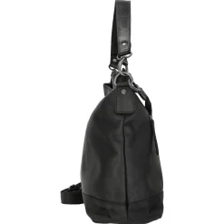 Amelia - Schultertasche Leder 32 cm (black)