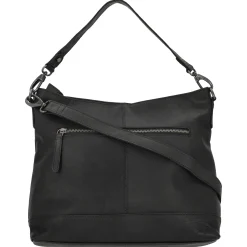Amelia - Schultertasche Leder 32 cm (black)