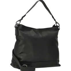 Amelia - Schultertasche Leder 32 cm (black)