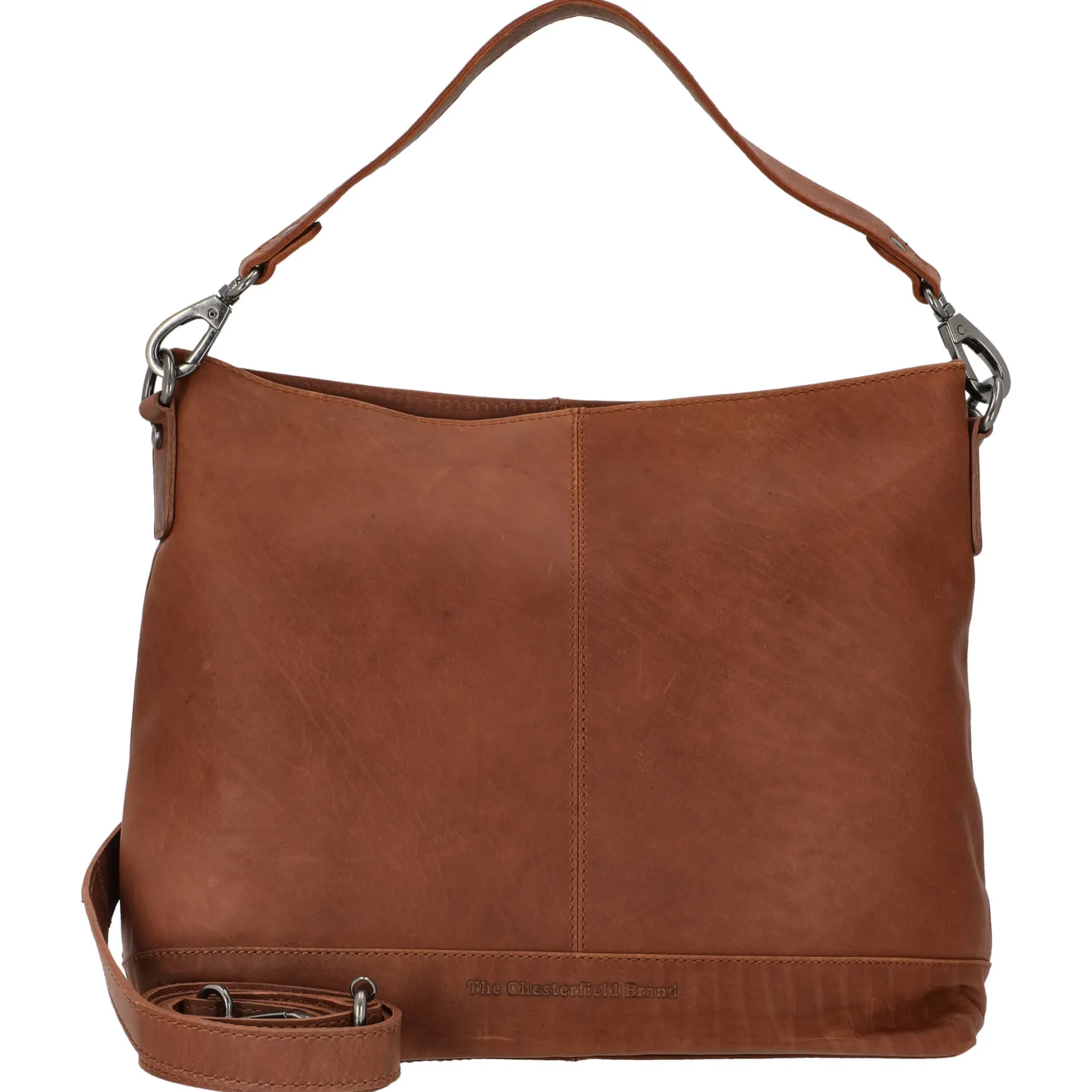 Amelia - Schultertasche Leder 32 cm (cognac)