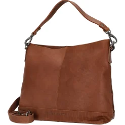 Amelia - Schultertasche Leder 32 cm (cognac)