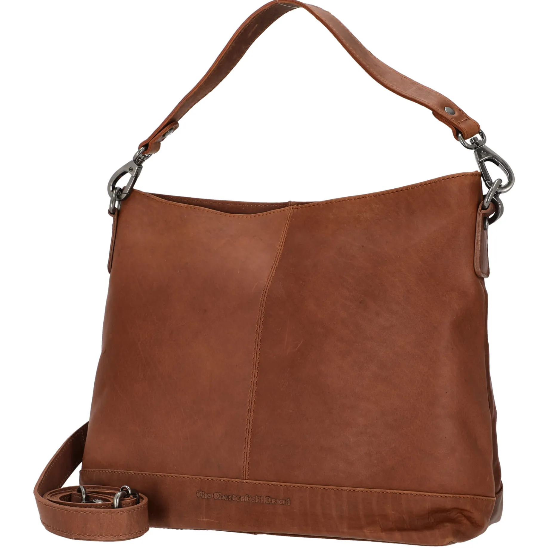 Amelia - Schultertasche Leder 32 cm (cognac)