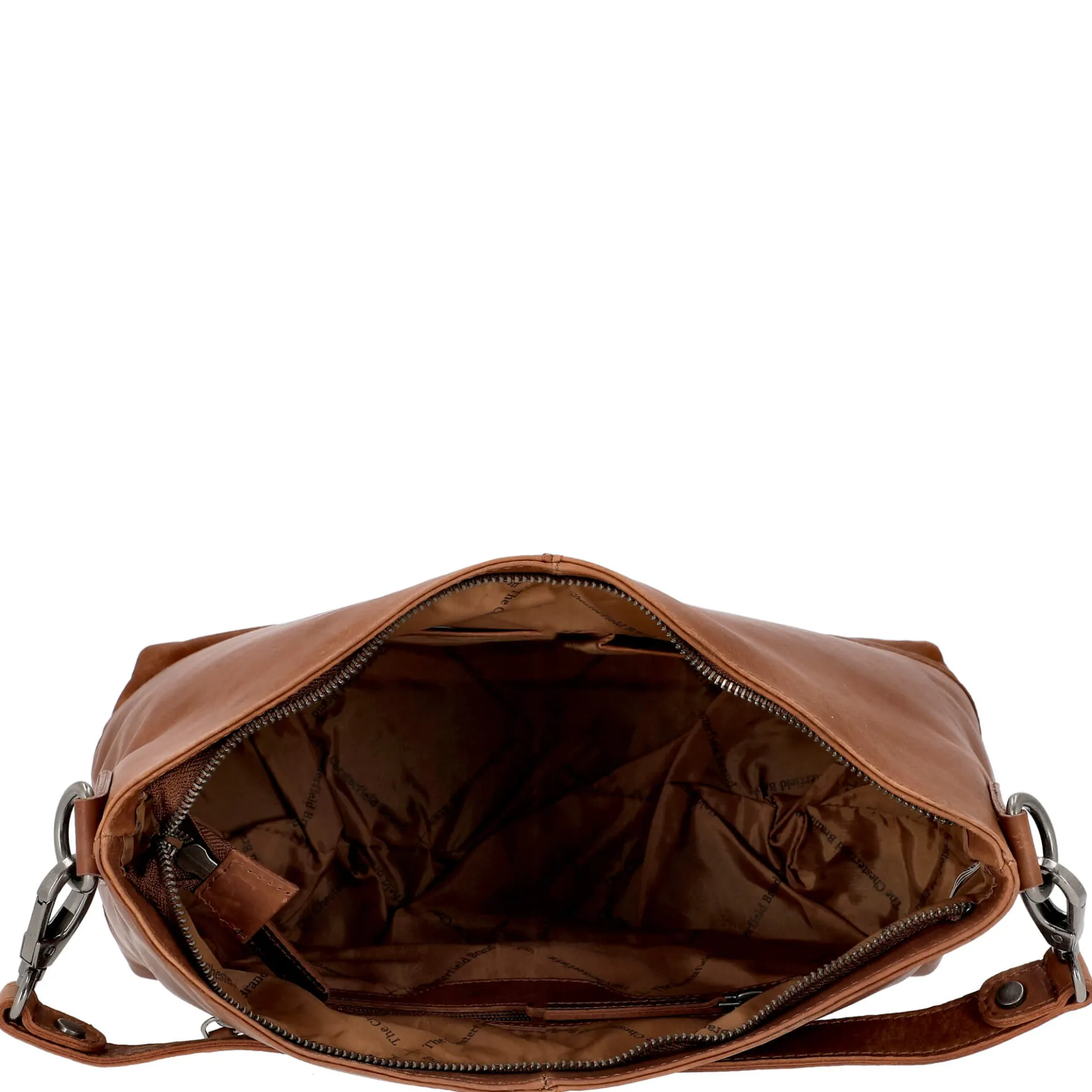 Amelia - Schultertasche Leder 32 cm (cognac)