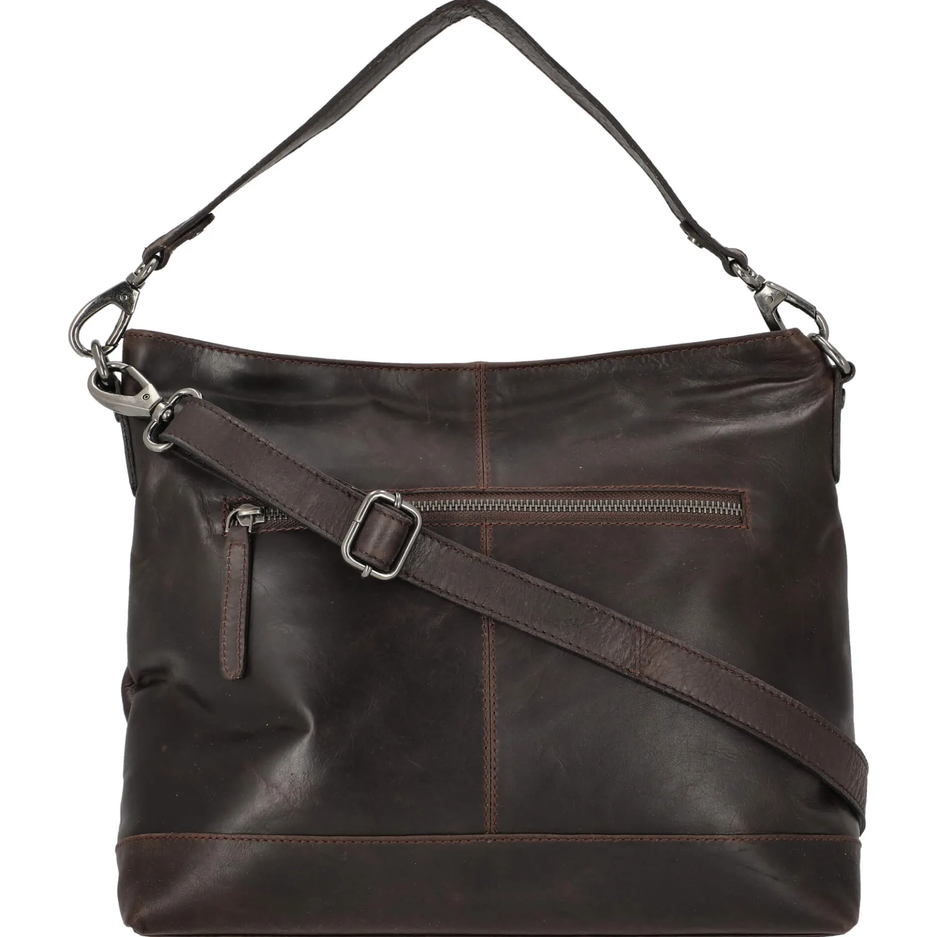 Amelia - Schultertasche Leder 32 cm (brown)