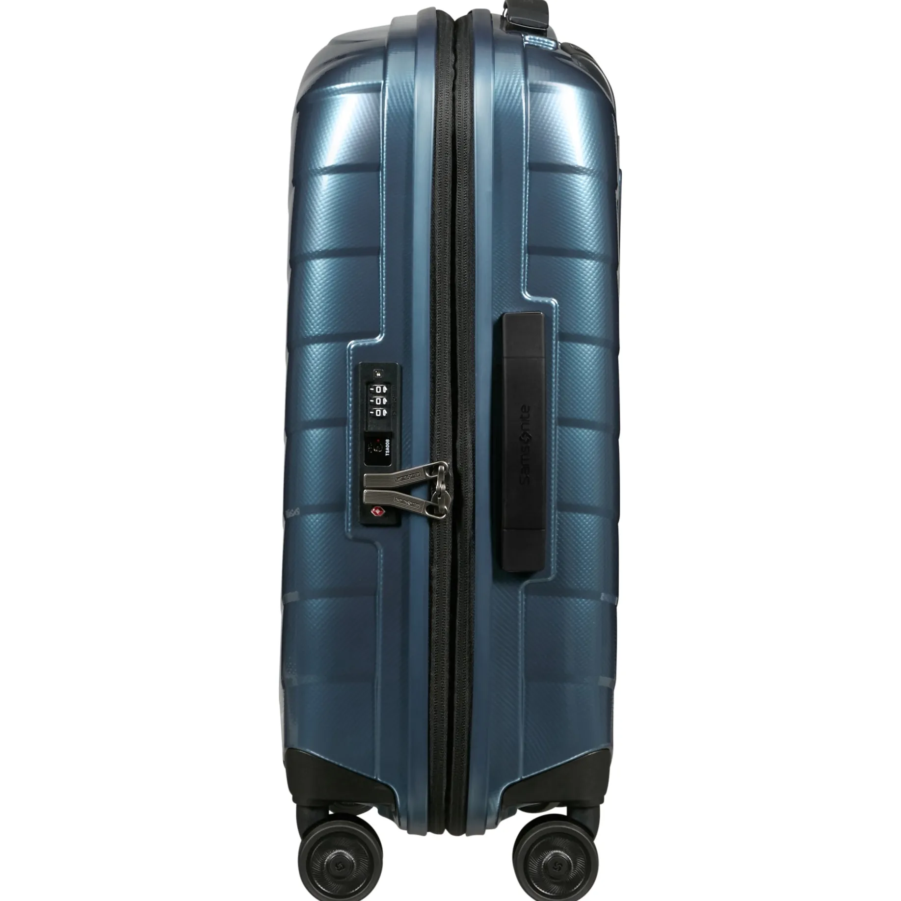 Attrix - 4 Rollen Kabinentrolley S 55 cm erw. (steel blue)