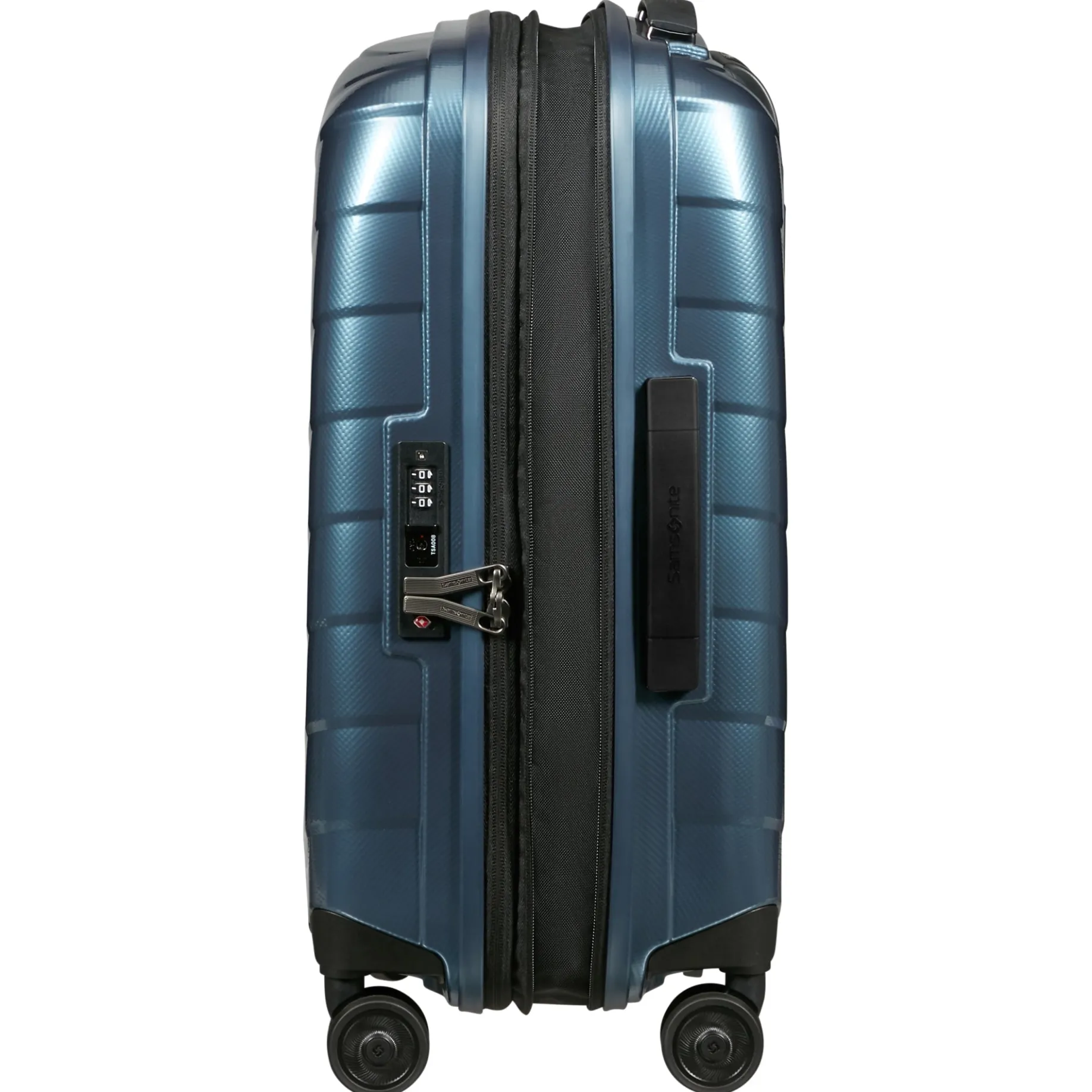 Attrix - 4 Rollen Kabinentrolley S 55 cm erw. (steel blue)