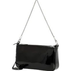 Auguri - Schultertasche 26 cm (schwarz-lack)