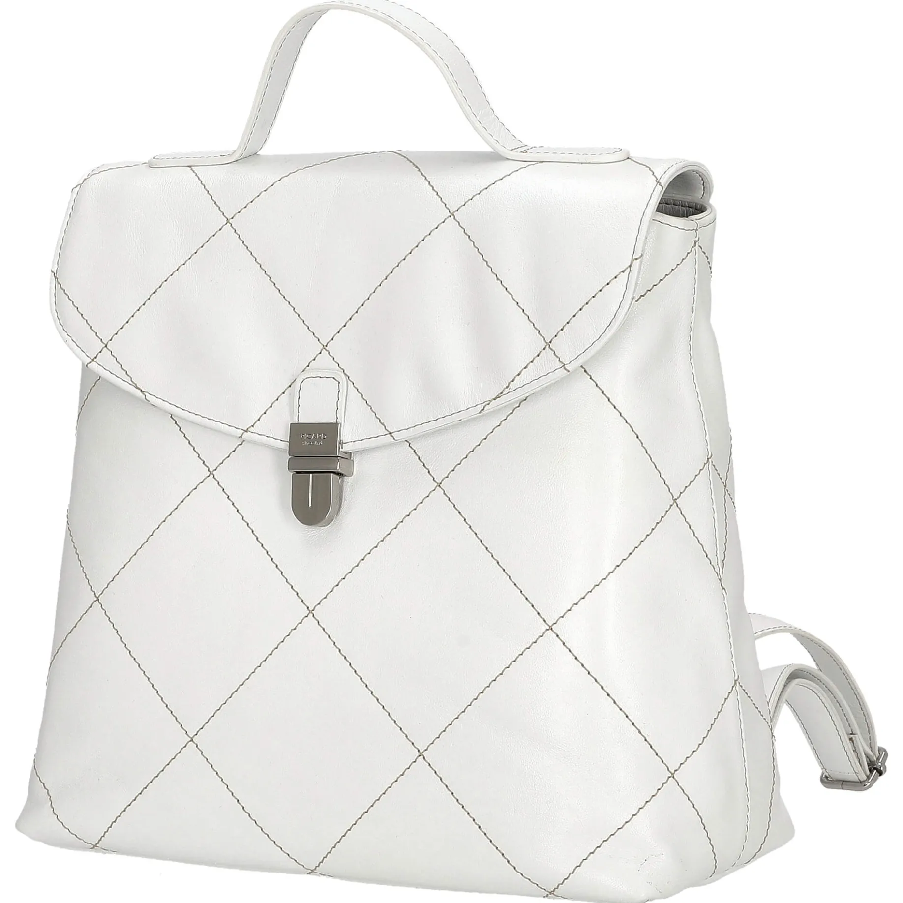 Aurelie - Rucksack 30 cm Rindleder (white lily)