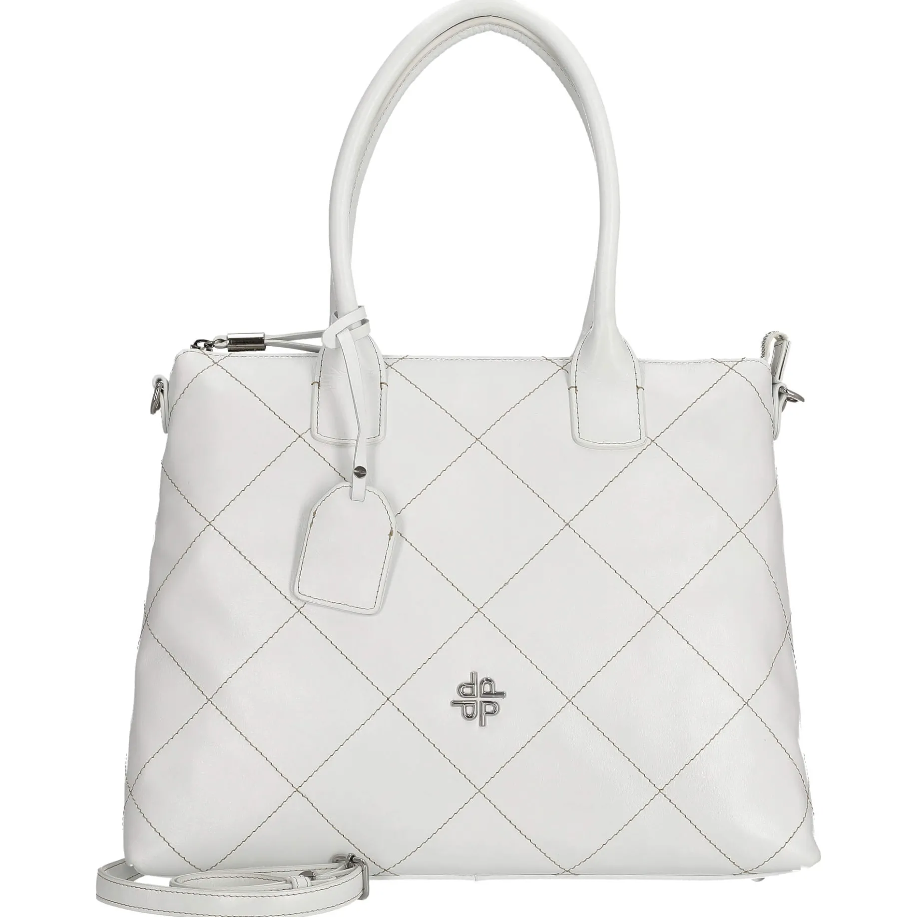 Aurelie - Shopper 37 cm Rindleder (white lily)