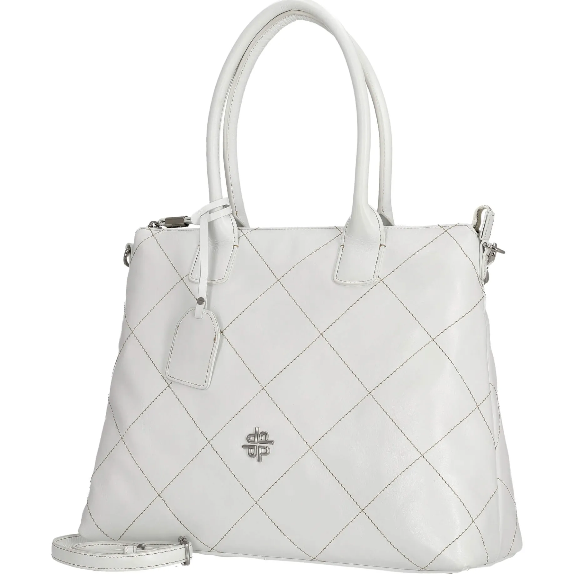Aurelie - Shopper 37 cm Rindleder (white lily)