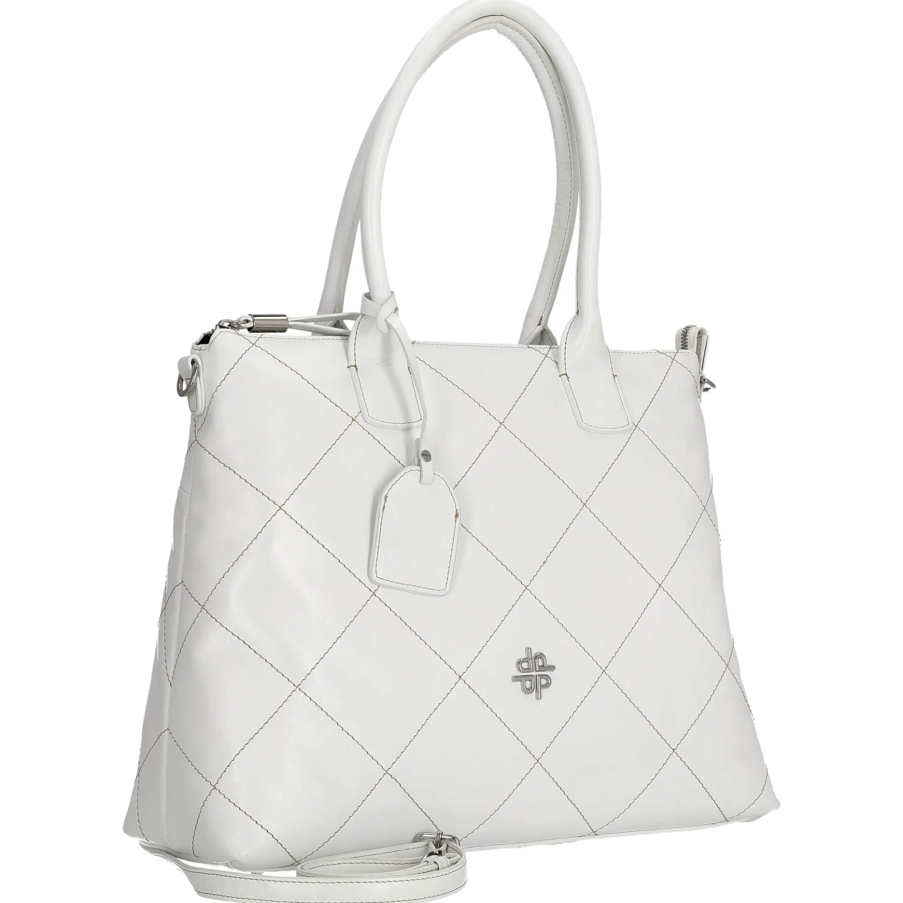 Aurelie - Shopper 37 cm Rindleder (white lily)