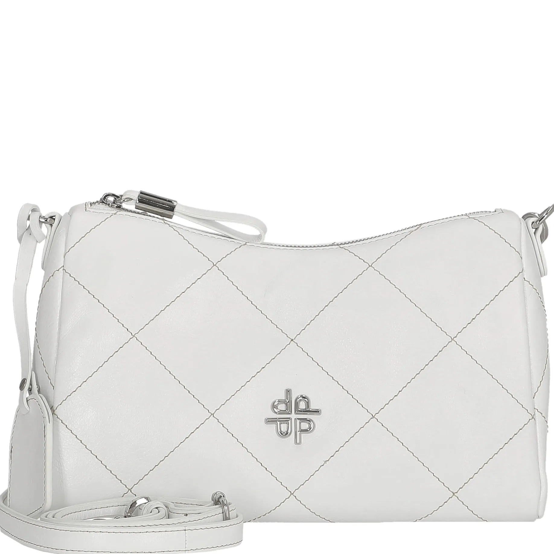 Aurelie - Umhängetasche 27 cm Rindleder (white lily)