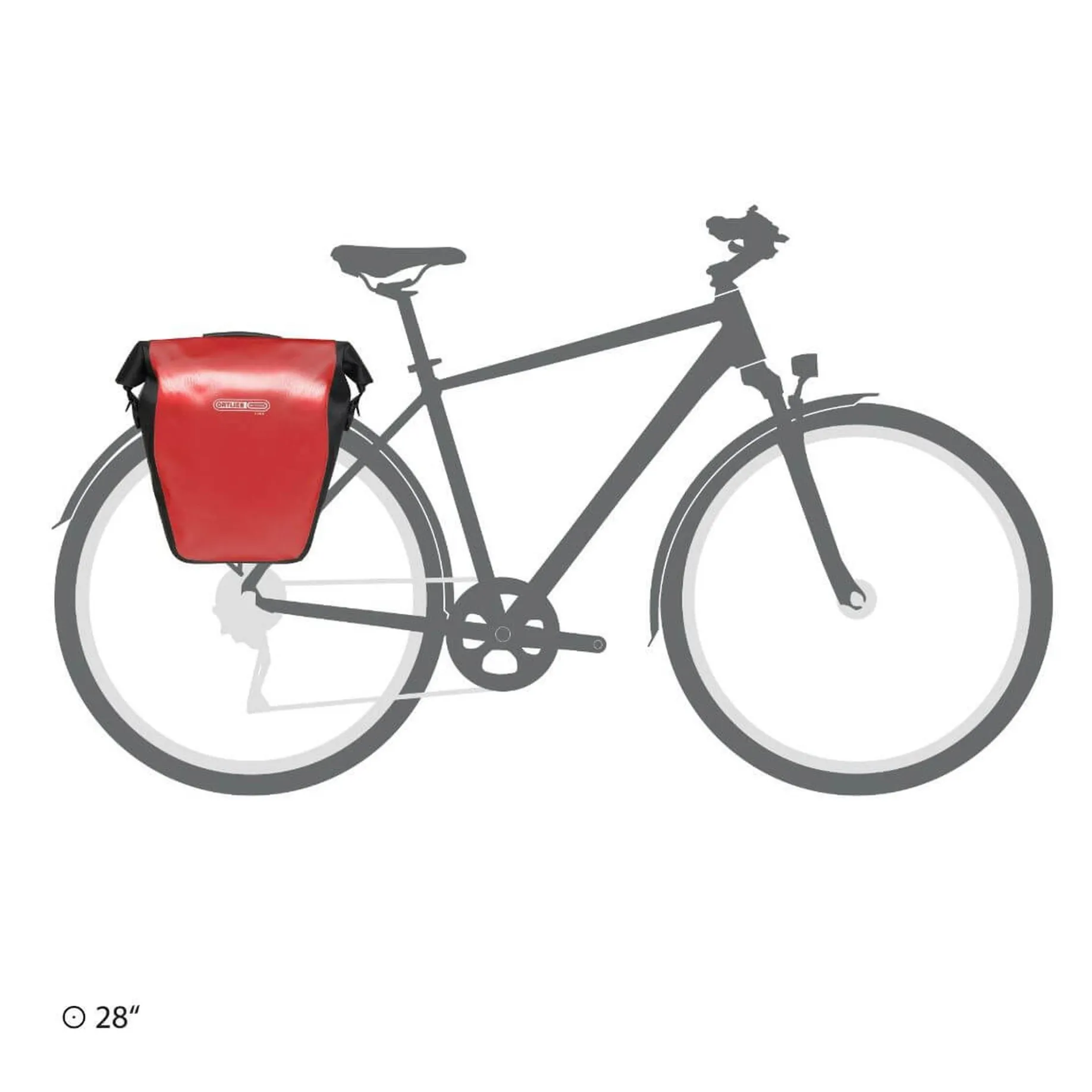 Back-Roller Core 20 - Hinterradtasche QL2.1 42 cm (red black)