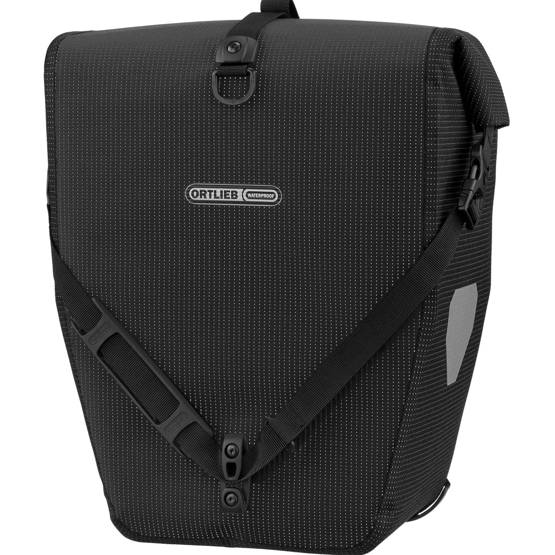 Back-Roller High-Vis QL3.1 - Rolltop Hinterradtasche 42 cm (black reflective)