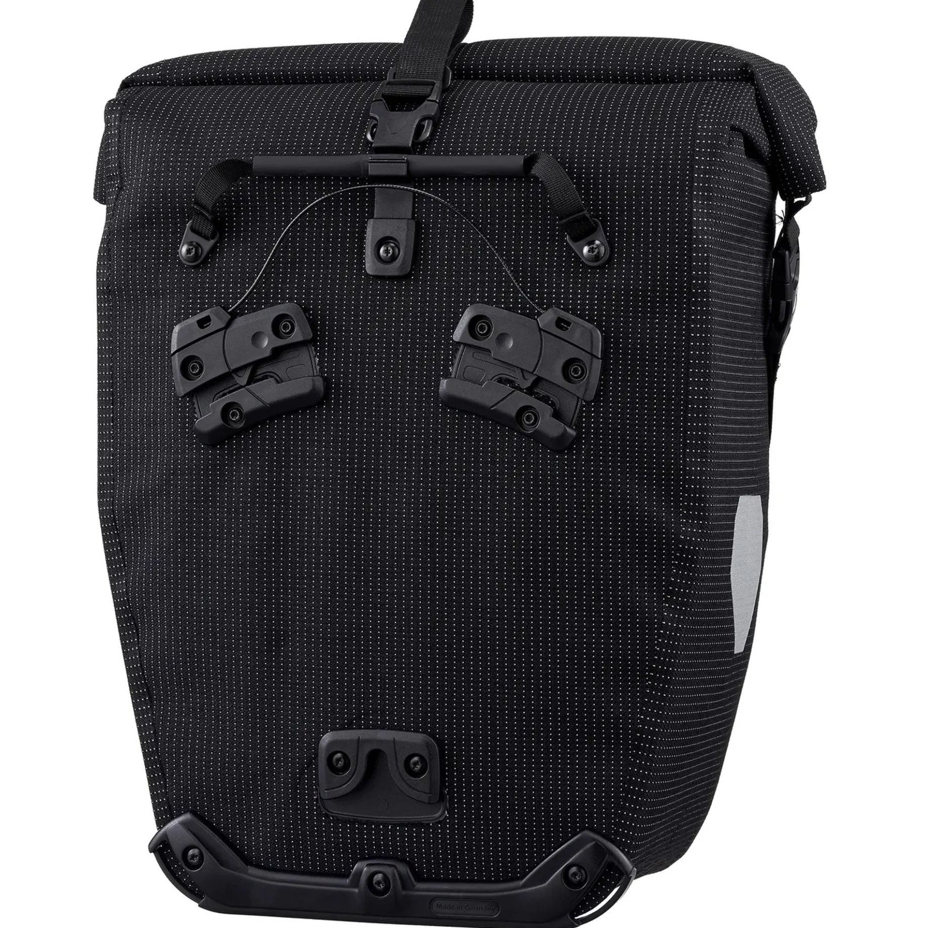 Back-Roller High-Vis QL3.1 - Rolltop Hinterradtasche 42 cm (black reflective)