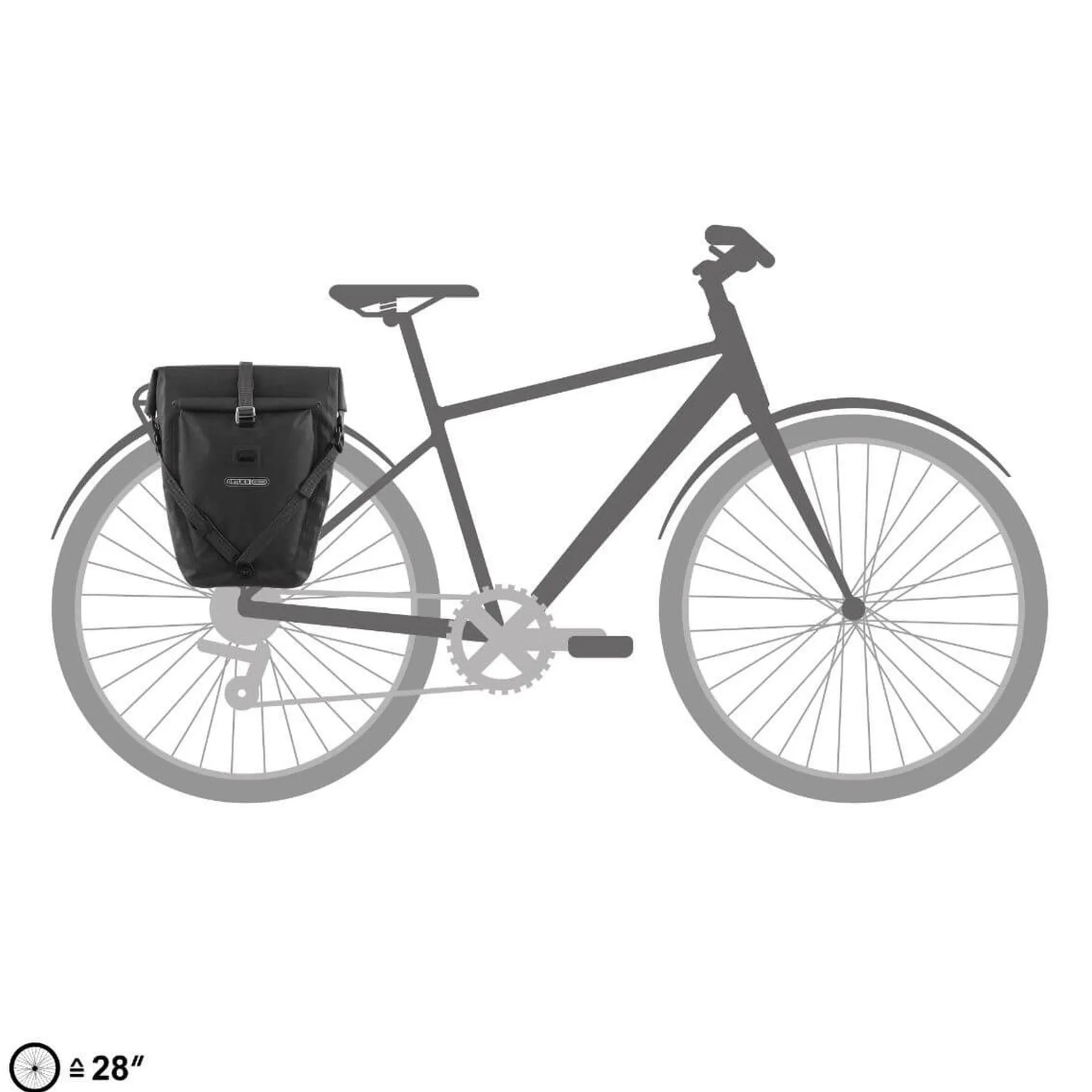 Back-Roller Plus 20+3 - Hinterradtasche QL2.1 42 cm (black)