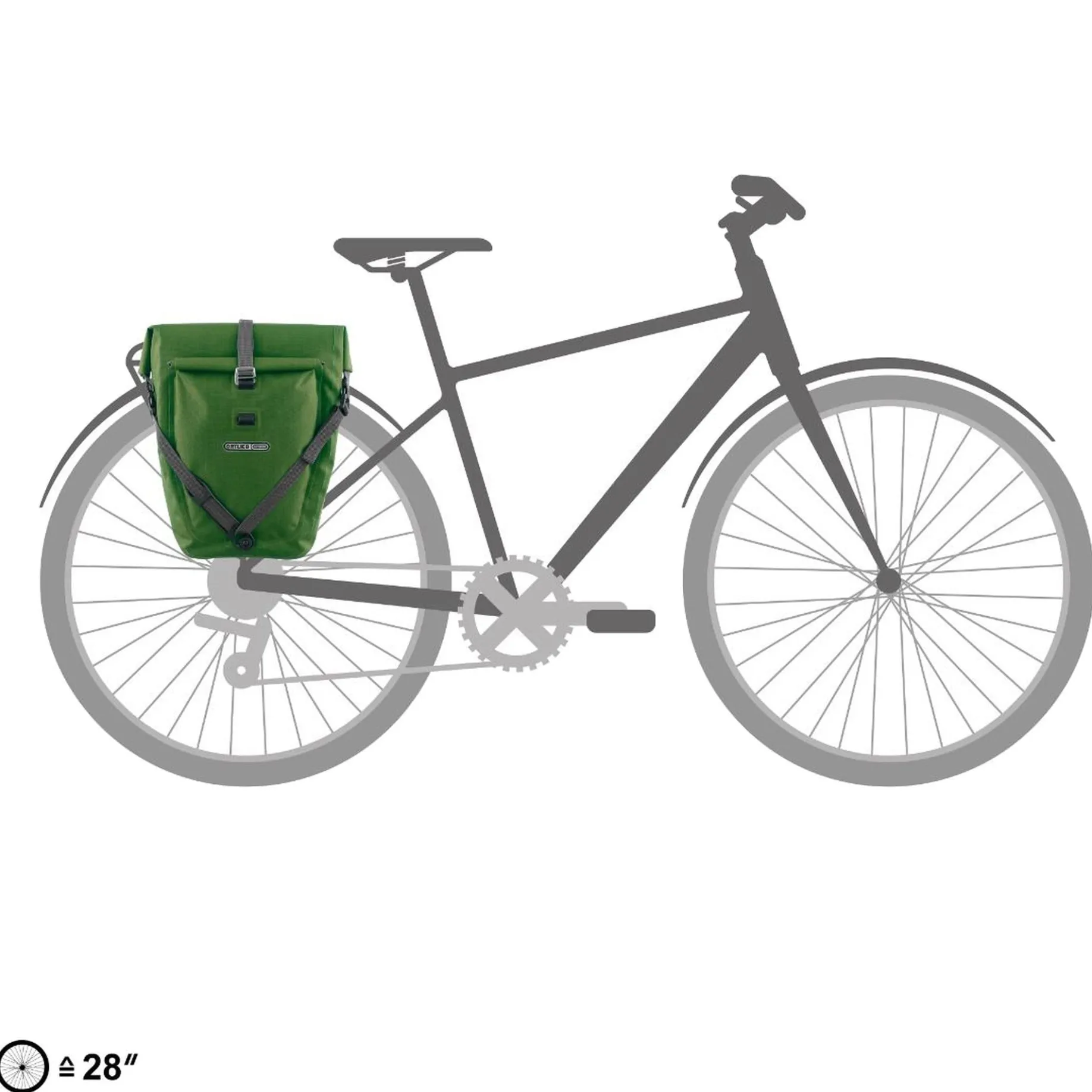Back-Roller Plus 20+3 - Hinterradtasche QL2.1 42 cm (moss green)