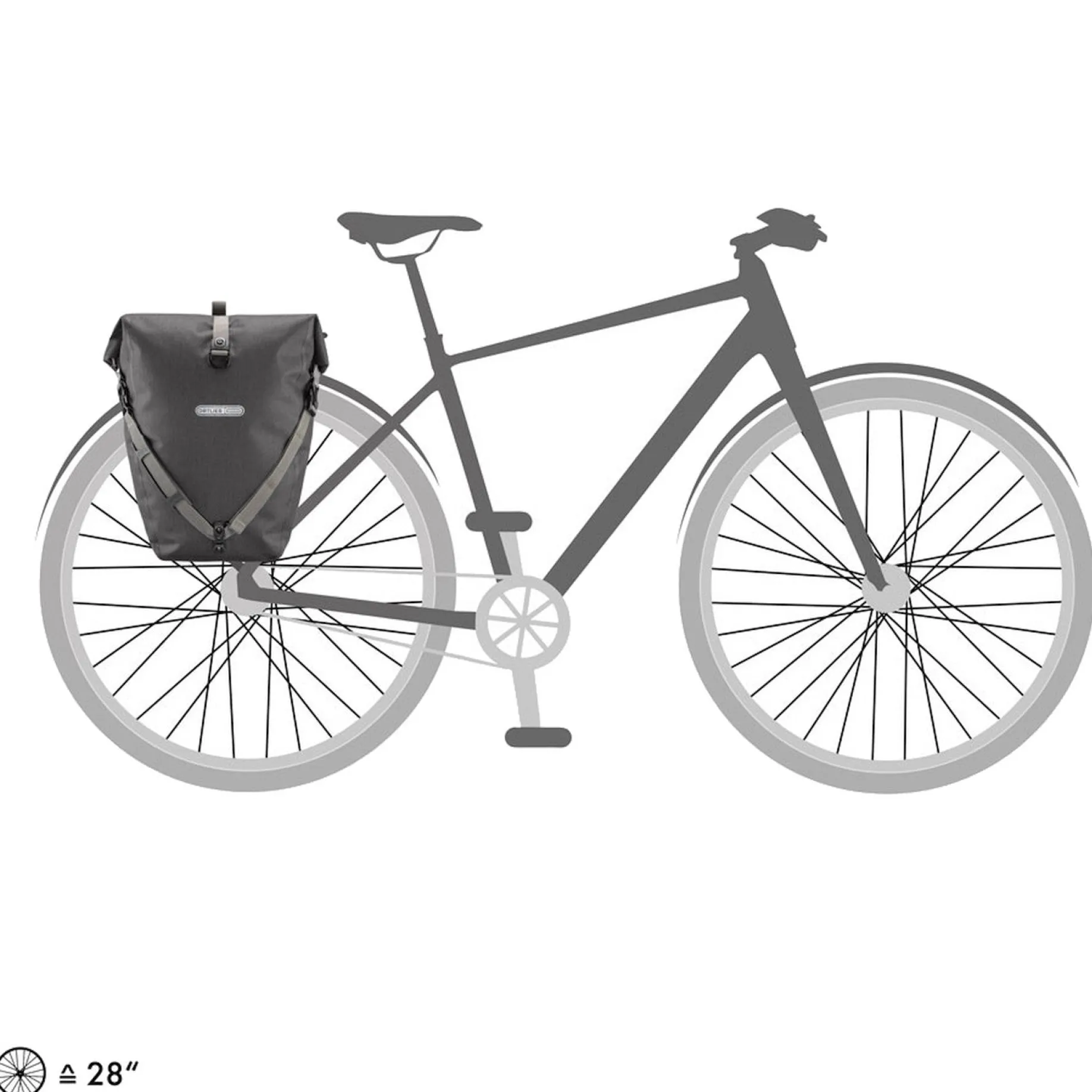 Back-Roller Urban 20 - Hinterradtasche QL2.1 42 cm (pepper)