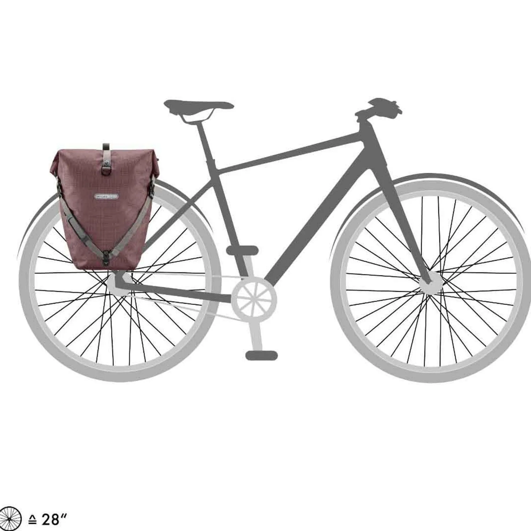 Back-Roller Urban 20 - Hinterradtasche QL2.1 42 cm (ash rose)