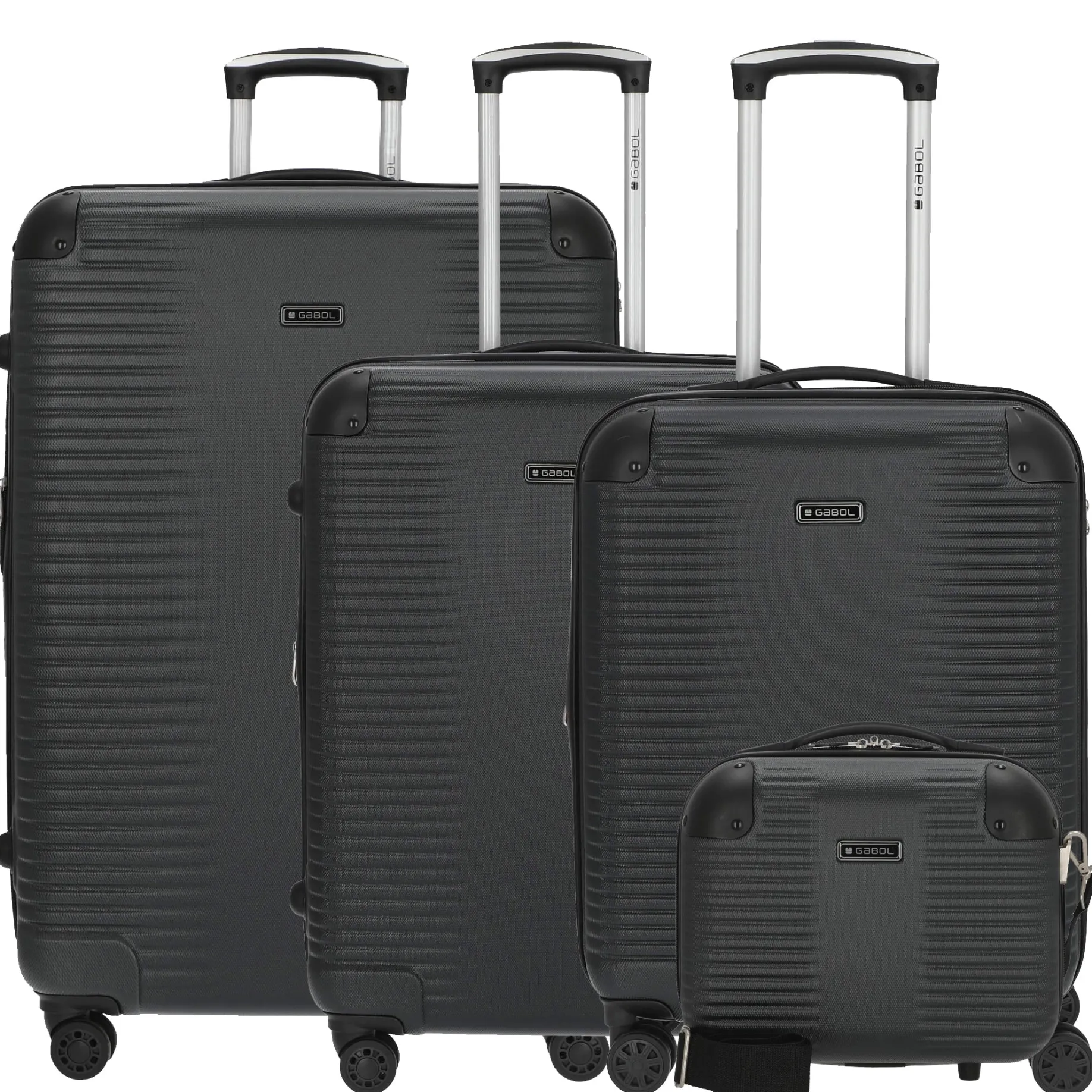 Balance XP - 4-Rollen-Trolley Set 4tlg. S/M/L + Beautycase (gris)