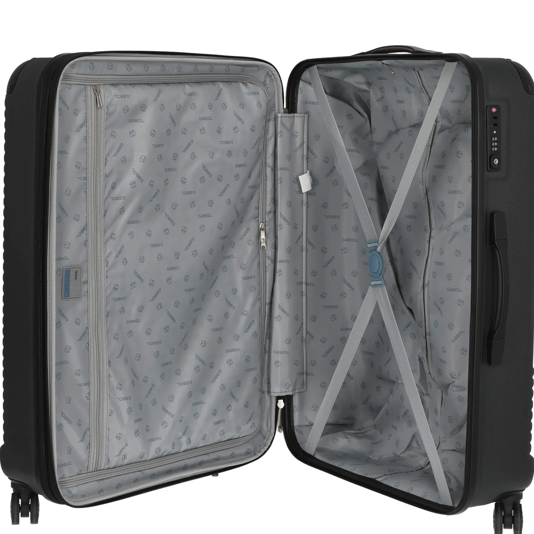 Balance XP - 4-Rollen-Trolley Set 4tlg. S/M/L + Beautycase (gris)