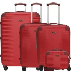 Balance XP - 4-Rollen-Trolley Set 4tlg. S/M/L + Beautycase (rojo)