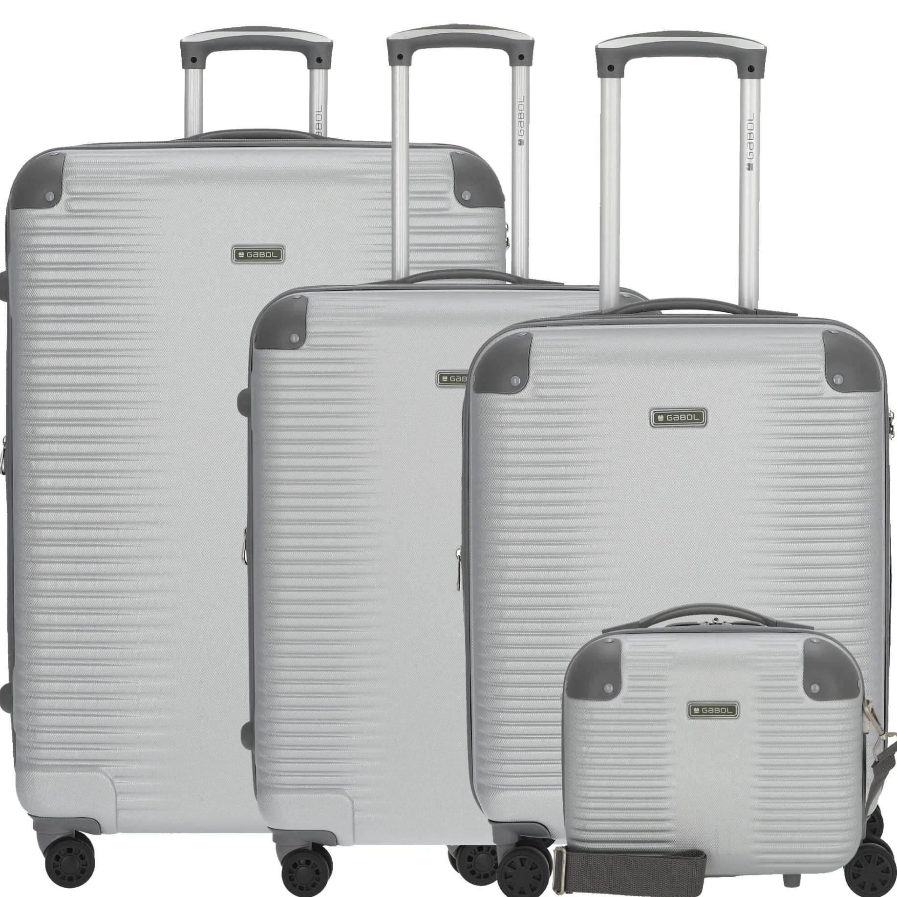 Balance XP - 4-Rollen-Trolley Set 4tlg. S/M/L + Beautycase (plata)