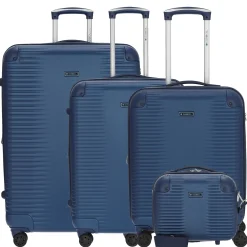 Balance XP - 4-Rollen-Trolley Set 4tlg. S/M/L + Beautycase (azul)