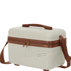 Bali - Beautycase 36 cm (weiß/cognac)