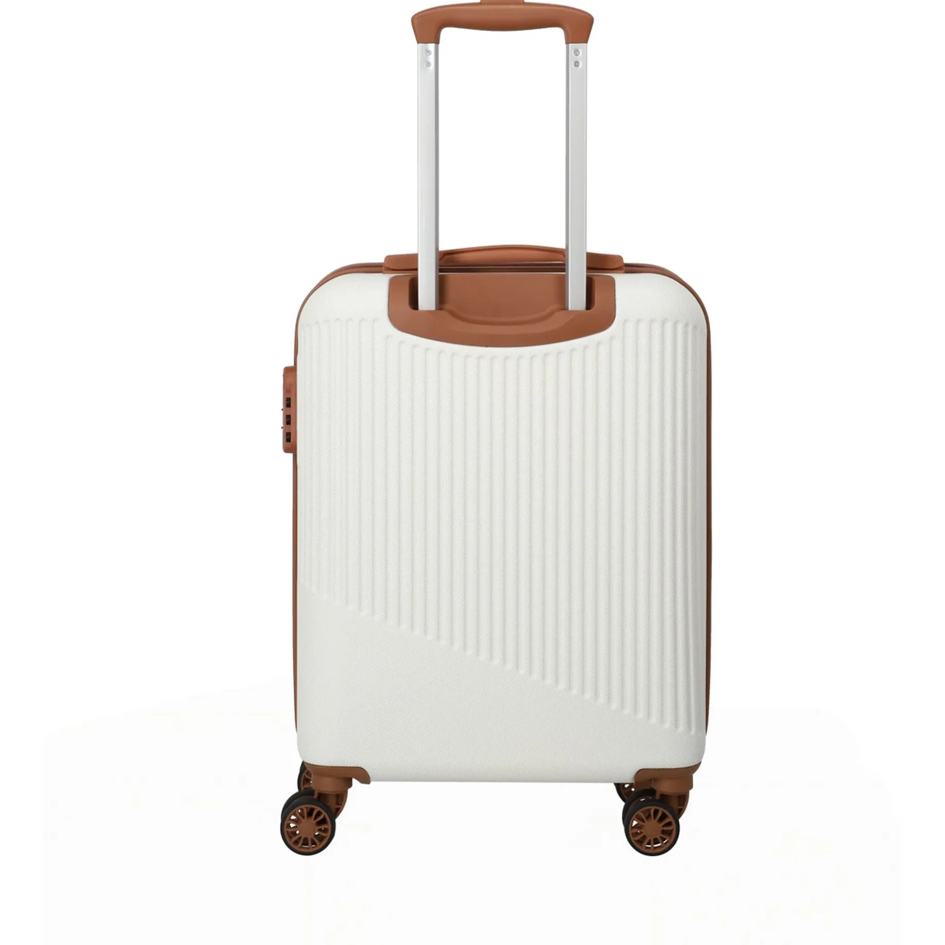 Bali - 4-Rollen-Kabinentrolley S 55 cm (weiß/cognac)
