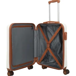 Bali - 4-Rollen-Kabinentrolley S 55 cm (weiß/cognac)