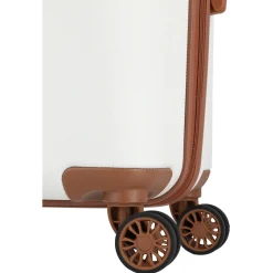 Bali - 4-Rollen-Kabinentrolley S 55 cm (weiß/cognac)