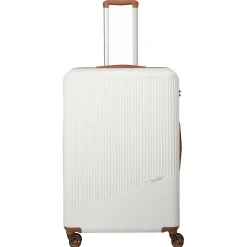 Bali - 4-Rollen-Trolley L 77 cm (weiß/cognac)