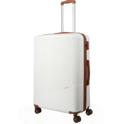 Bali - 4-Rollen-Trolley L 77 cm (weiß/cognac)