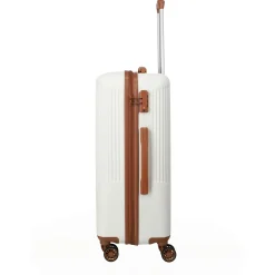 Bali - 4-Rollen-Trolley M 67 cm (weiß/cognac)